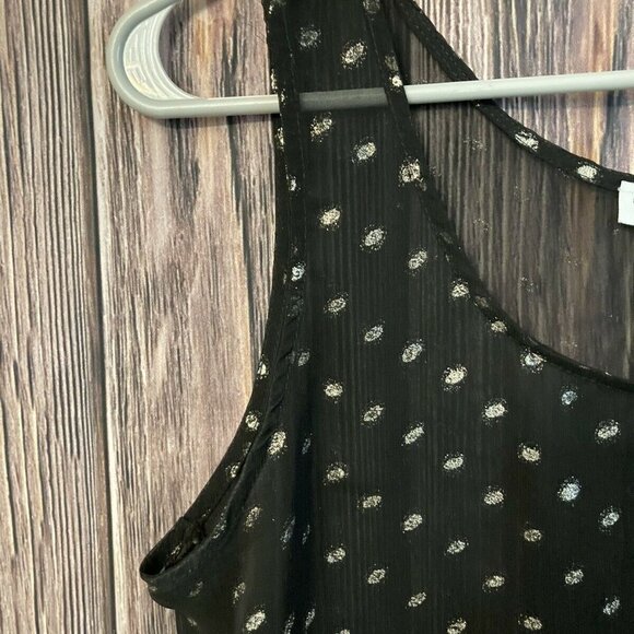 𝅺- CHARMING CHARLIE Women’s Black Polka Dot Tank M - Picture 3 of 4